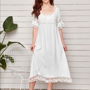 NWT Pretty white cotton Shein nightgown
